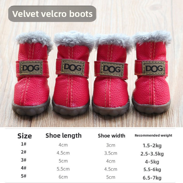 Warm Protective Non-Slip Dog Shoes