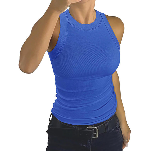 Crewneck Sleeveless Tank Tops