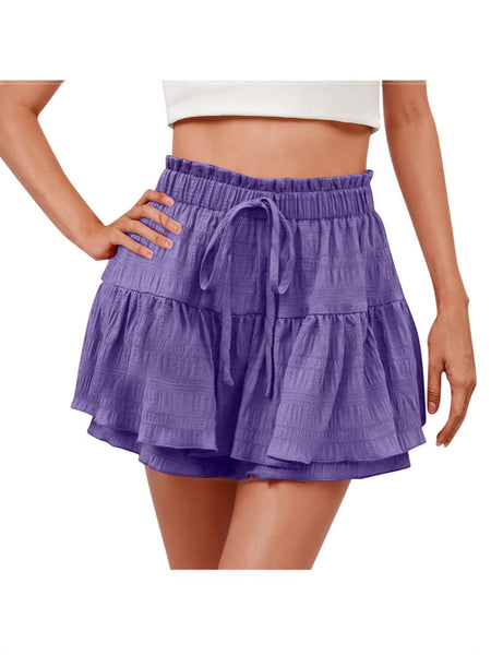 Ruffle Drawstring Shorts