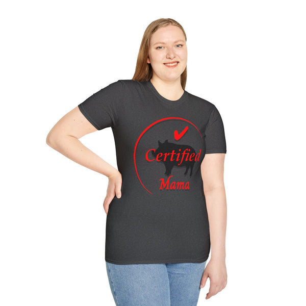 Certified Pig Mama T-Shirt Red Logo