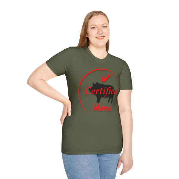 Certified Pig Mama T-Shirt Red Logo