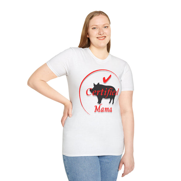 Certified Pig Mama T-Shirt Red Logo