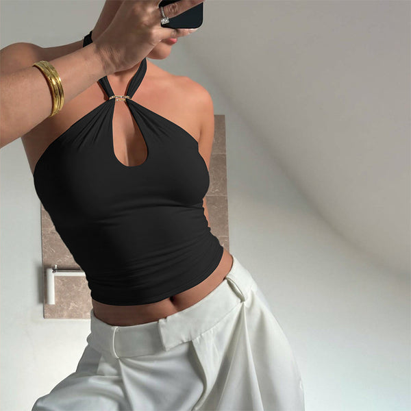 Sleeveless Halter Tops