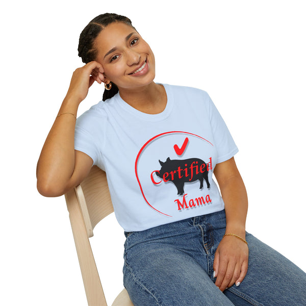 Certified Pig Mama T-Shirt Red Logo