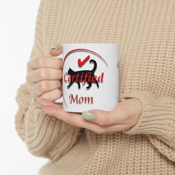 แก้ว "Certified Cat Mom" (11 ออนซ์/15 ออนซ์)