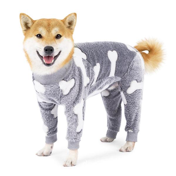 Pajamas with White Bone Patterns