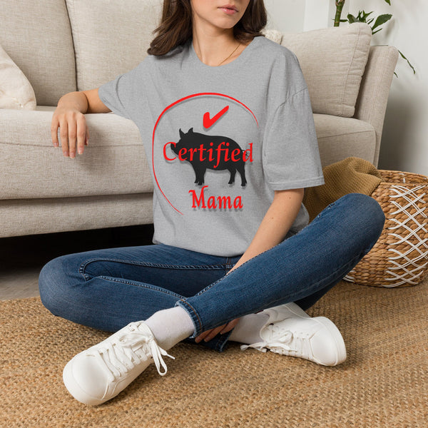 Certified Pig Mama T-Shirt Red Logo