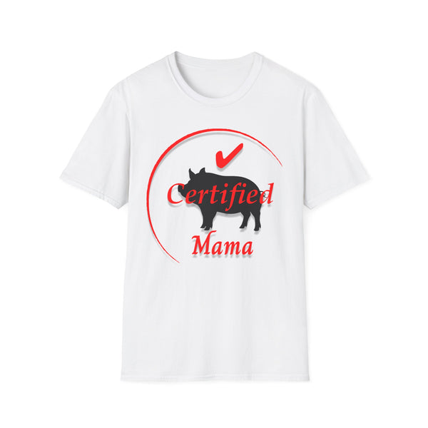Certified Pig Mama T-Shirt Red Logo