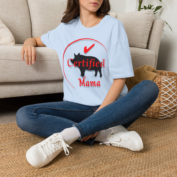 Certified Pig Mama T-Shirt Red Logo