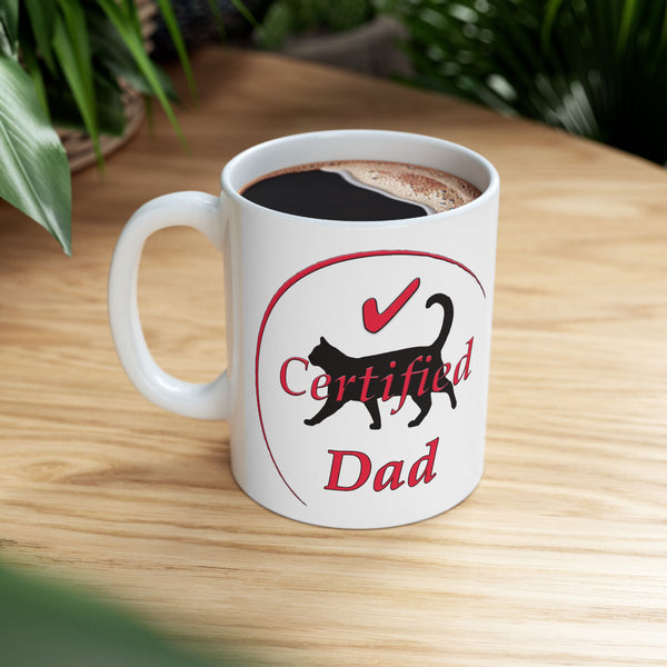 Certified Cat Dad Mug (11oz/15oz)