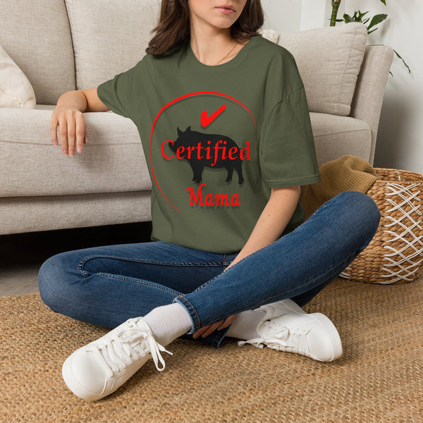 Certified Pig Mama T-Shirt Red Logo