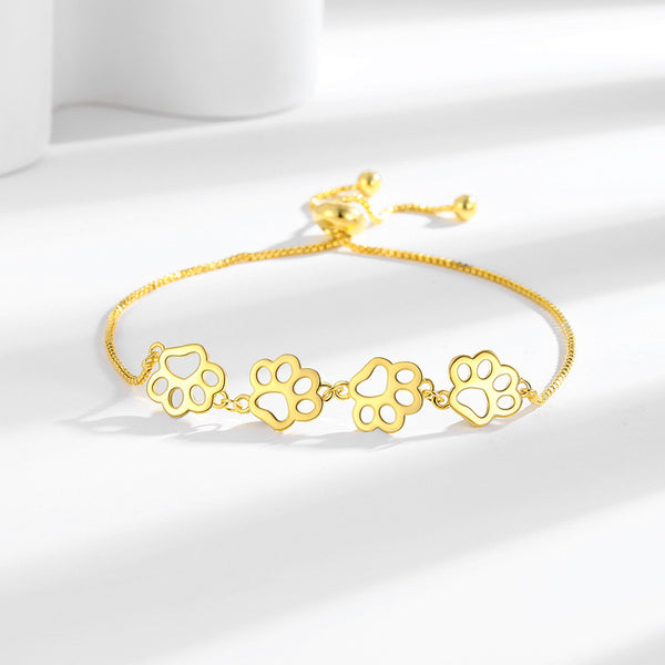 Adjustable Cat Paw Bracelet