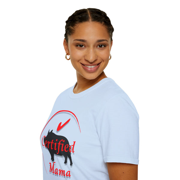 Certified Pig Mama T-Shirt Red Logo
