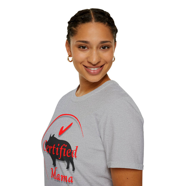 Certified Pig Mama T-Shirt Red Logo