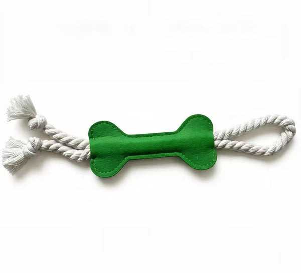 Felt dog bone-shaped toy