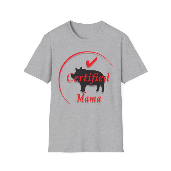 Certified Pig Mama T-Shirt Red Logo