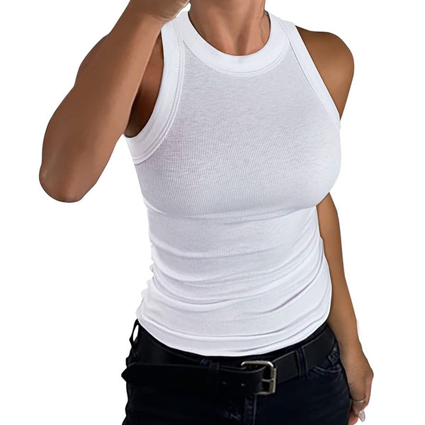 Crewneck Sleeveless Tank Tops