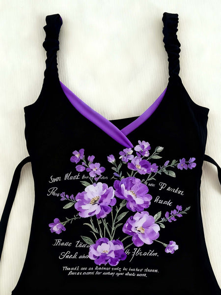 Floral-Patterned Tank Top
