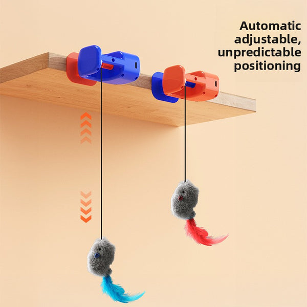 Electric Hanging Cat Toy with Automatic Rotation