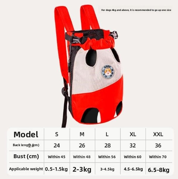 Portable Pet Backpack Chest Carrier