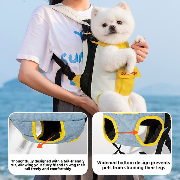 Portable Pet Backpack Chest Carrier