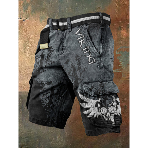 Grahic Printed Cargo Shorts