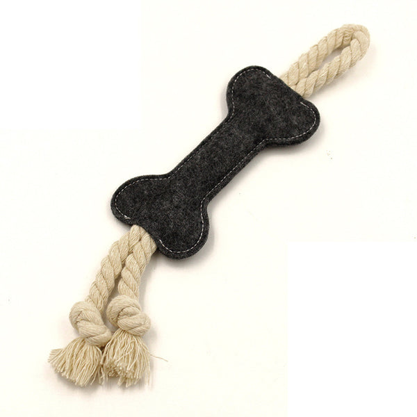 Felt dog bone-shaped toy