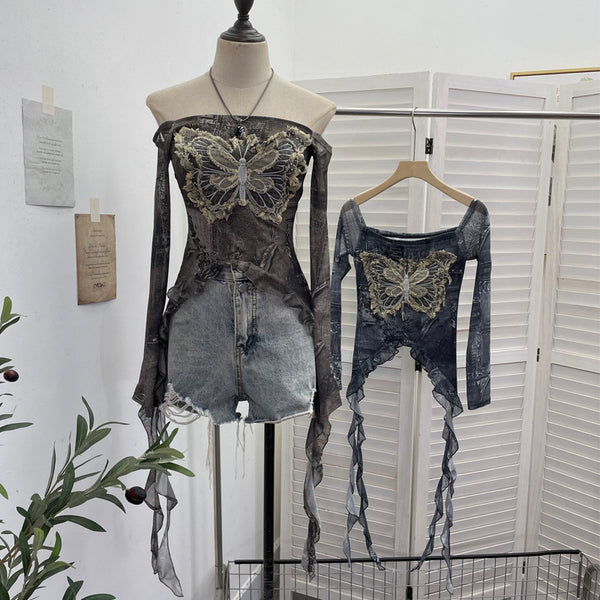 Intricate Butterfly Design Shirt