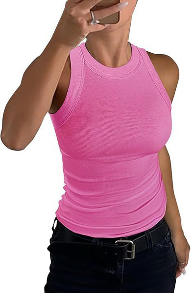 Crewneck Sleeveless Tank Tops