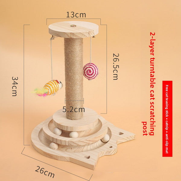 Wooden Cat Toy