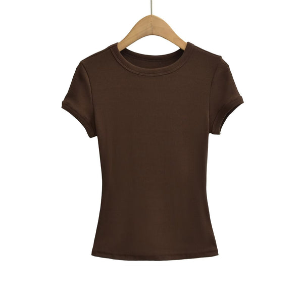 Round-Neck Hemmed Shirts
