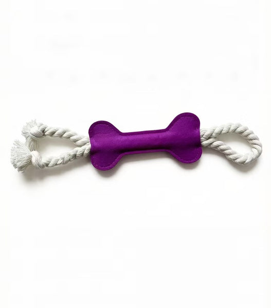 Felt dog bone-shaped toy
