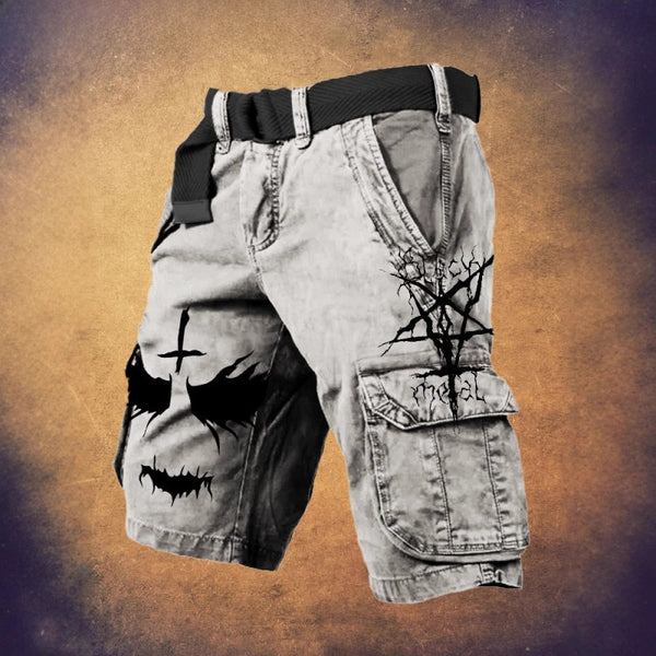 Grahic Printed Cargo Shorts
