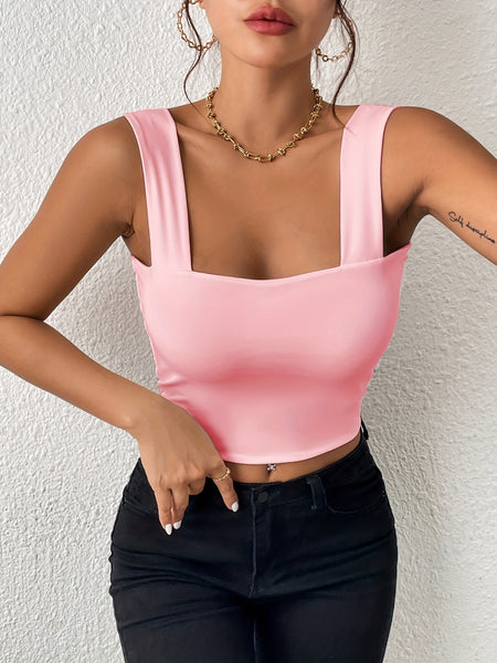 Shoulder Strap Sleeveless Tank Tops