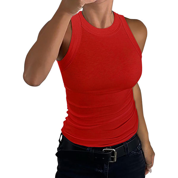 Crewneck Sleeveless Tank Tops