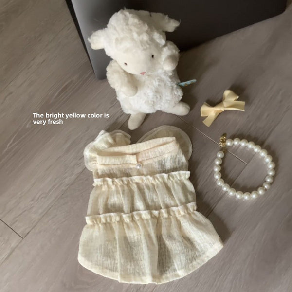 Cream-Colored Cat Dress