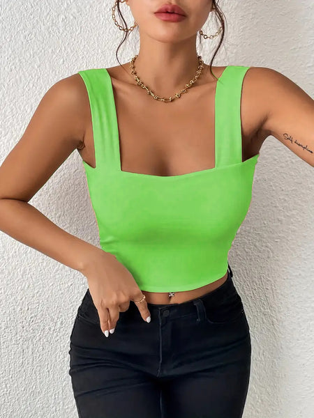 Shoulder Strap Sleeveless Tank Tops