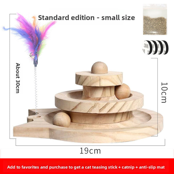 Wooden Cat Toy
