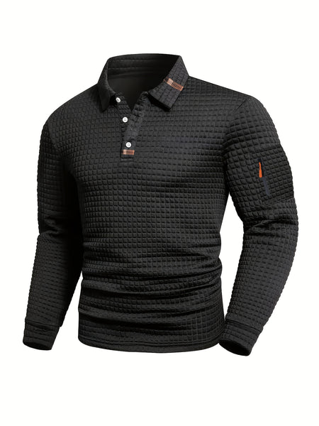 Checkerboard Long Sleeve Polo Shirts