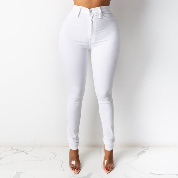 High Waist Body-Hugging Jeans