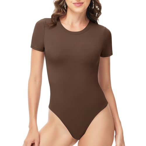 Round-Neck Short-Sleeved Bodysuits