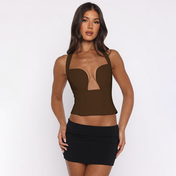 Halter Top with Cut-Out Design