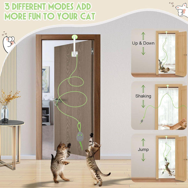 Door Clip Cat Toy with Elastic Rope