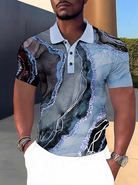 Vibrant 3D Printed Polo Shirts