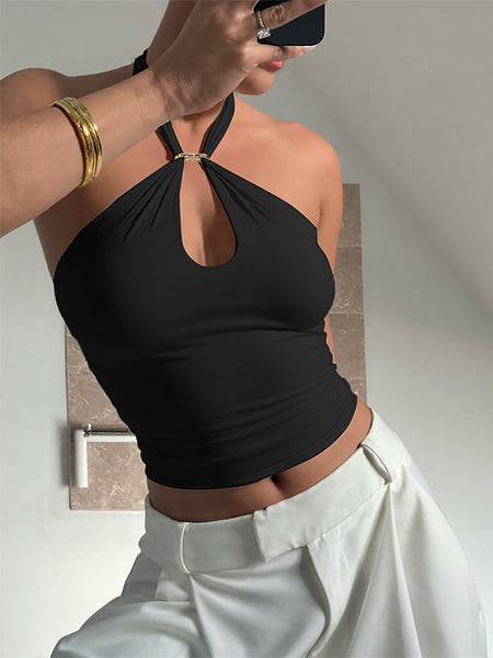 Sleeveless Halter Tops