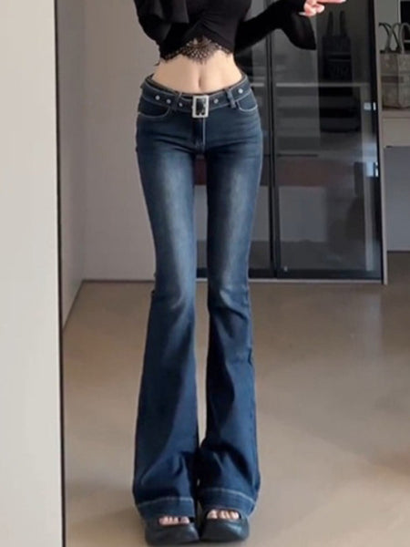 Stretch Low Waist Micro Flare Jeans