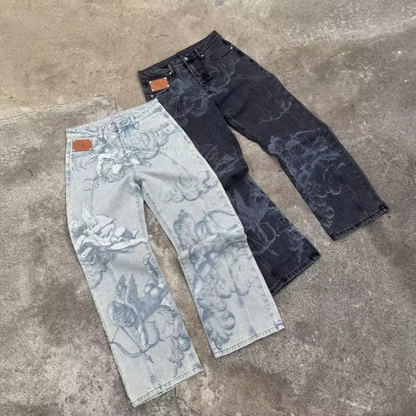 Cotton Denim Pants
