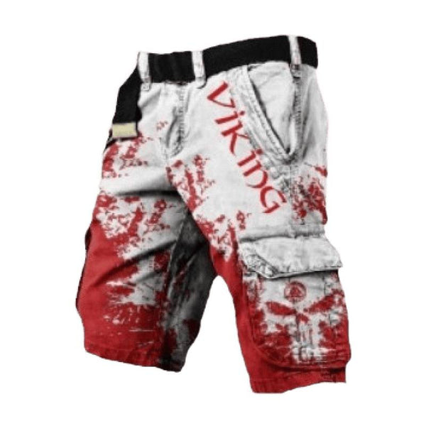 Grahic Printed Cargo Shorts