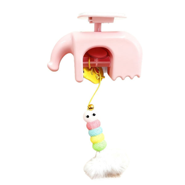 Rotating Cat Toy with Feathers