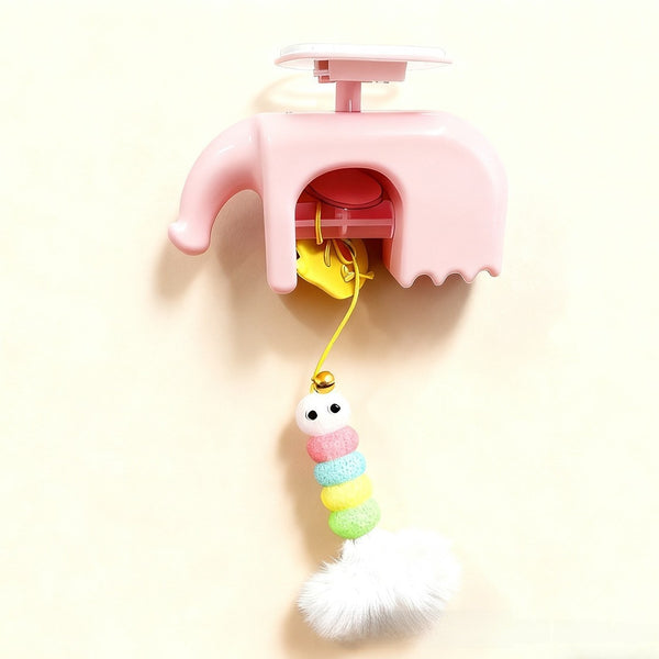 Rotating Cat Toy with Feathers